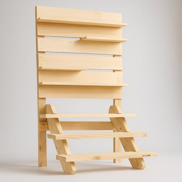 Exhibitor’s Choice – Wooden Step & Shelf Display Stand