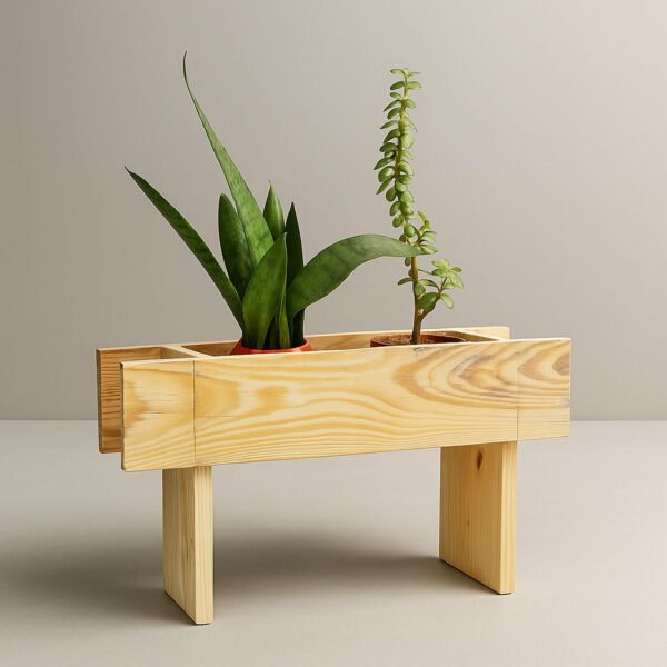 Small Wooden Decking Planter – Handmade by Rennover | D8cm x W45.5cm x H25.5cm