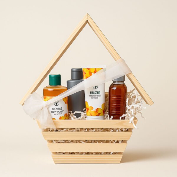 Hut Hamper – Decorative Gifting Basket – Pine Wood