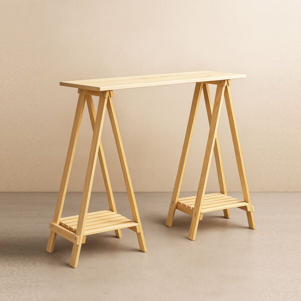 Portable Wooden Display Table – Easel Style, Screw-Free & Event Ready