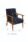 KRAYOG Handmade Mid-Century Wooden Armchair – Midnight Blue, Solid Wood Frame - Image 8