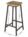 KRAYOG Wooden Bar Chair with Metal Legs – Rustic Brown High Stool for Kitchen & Living Room - Image 4