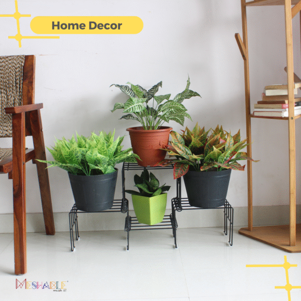 Black Moso Plus plant stand for 4 pots