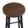 KRAYOG Wooden Bar Stool with Metal Legs – 71 cm Tall Counter Chair for Kitchen & Bar, Black Frame, Dark Beech Finish - Image 4