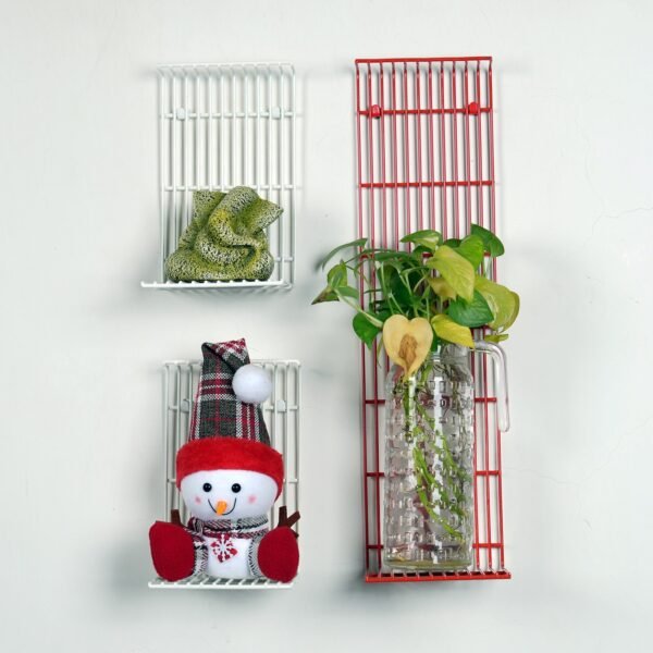 Red and White Dunlin Combo wall shelves
