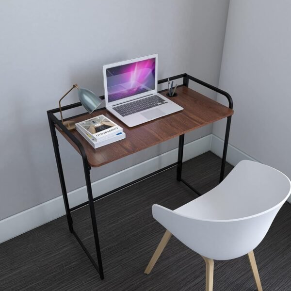 Desk with Wooden Top and Metal Legs||Premium Computer,Laptop and Study Table for Students and Adults