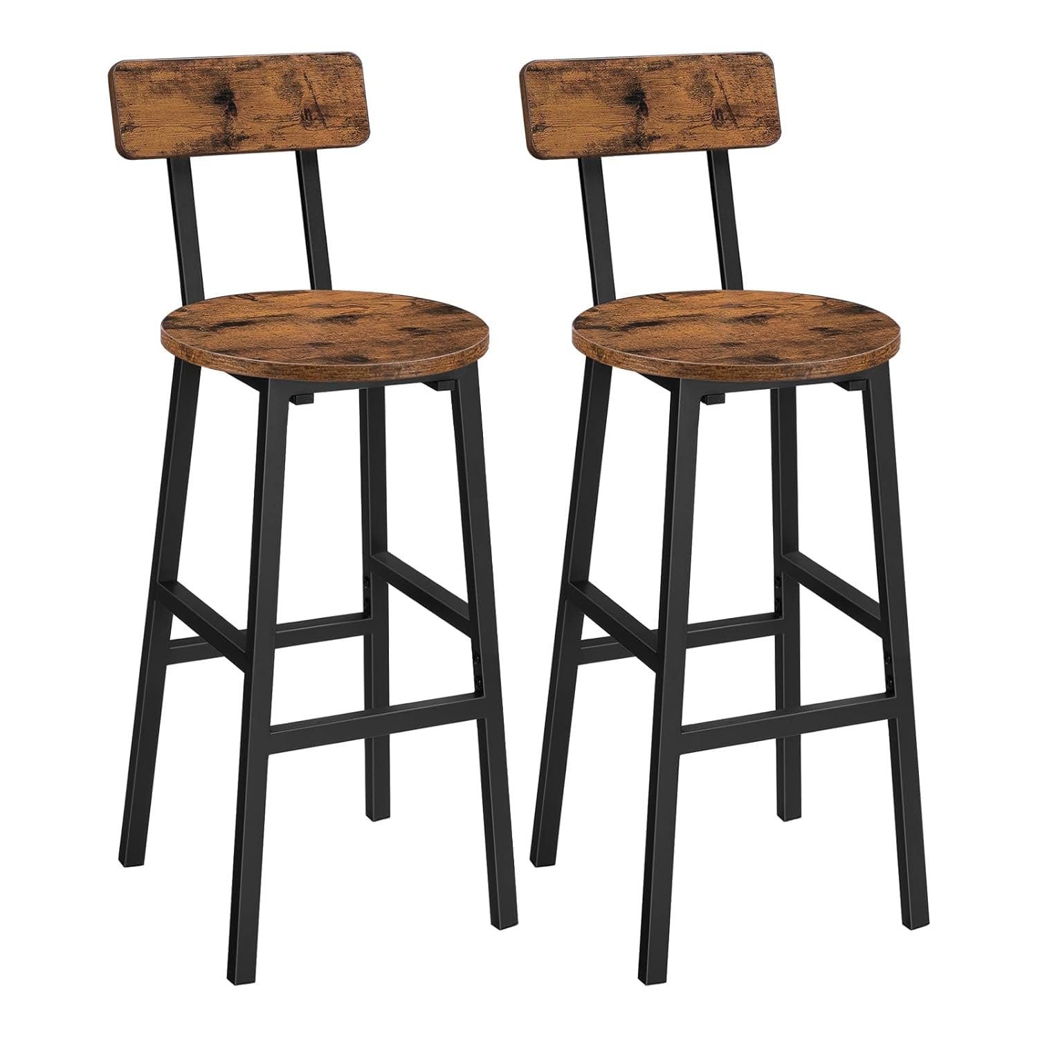 61vspIsVMtL._SL1500_ Krayog Bar Stool Set of 2 Bar Chairs Breakfast Bar Chairs with Footrest Counter Bar Stools, for Dining Room, Kitchen, Bar Chair - Image 1