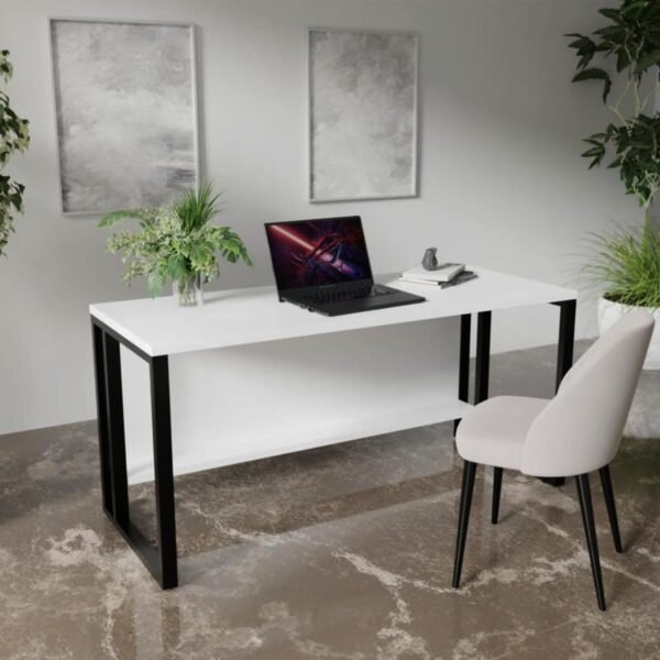 Krayog Cosmo Computer Desk, with Flat Surface, Multi-Usage Laptop Desk & Home, Office, Gaming Table (White, 15 X 6 X 75 CM)