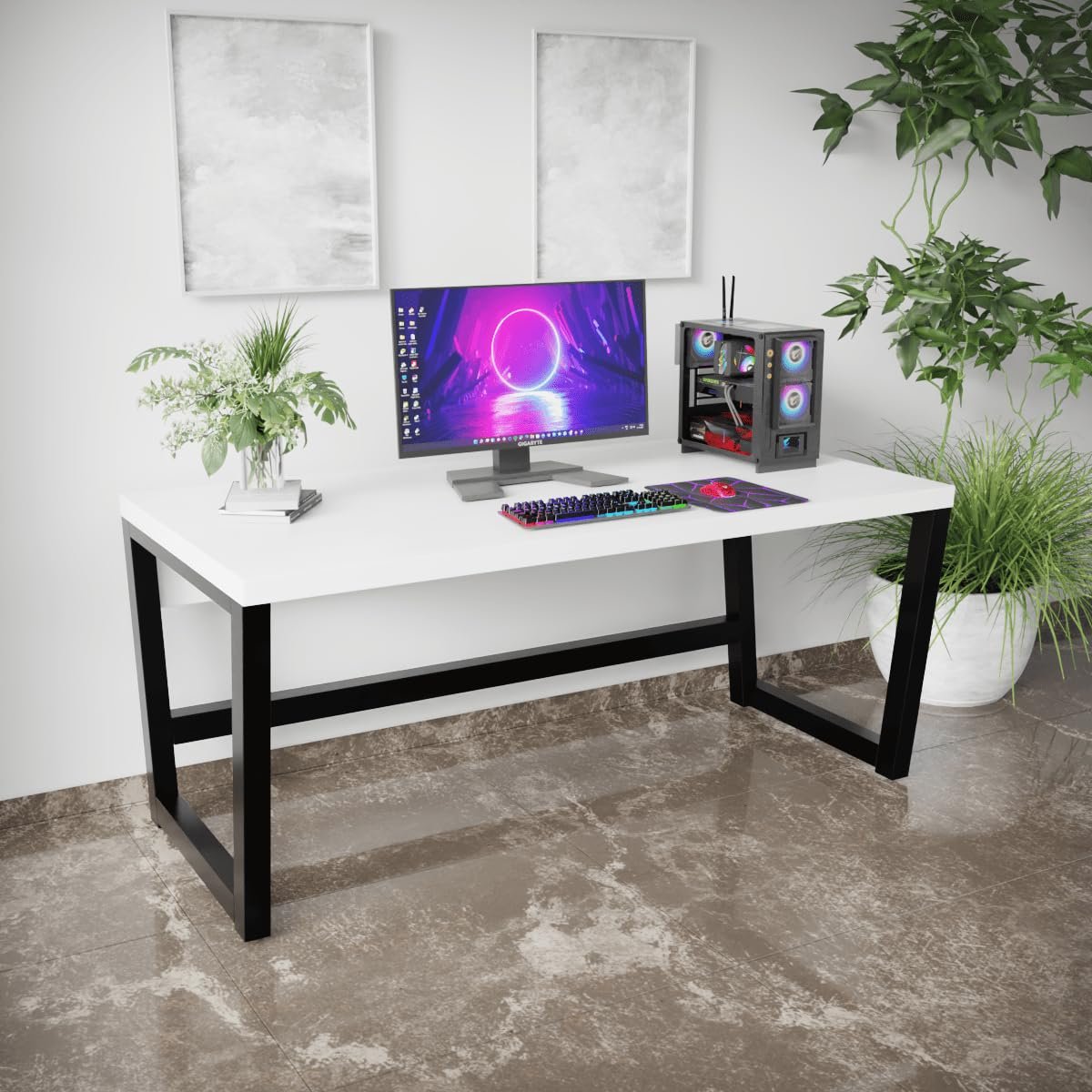 71wPhAiKnhL._SL1200_ Krayog Quantum Computer Table in Ply Wood for Home & Office, Simple Style Desk, Scratch Resistance Surface, Easy to Assemble - Image 1