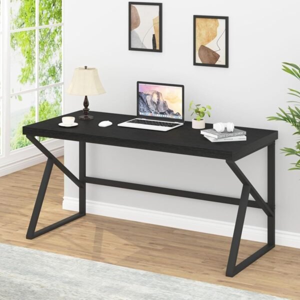 Krayog Modern Computer Table for Home PC Multipurpose Office Desk for Home & Work | Gaming Table, Computer Table, Desktop Table for Home Office (140 CM - Black, DIY Installation)