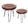 KRAYOG Live Edge Sheesham Wood Slice End Table Set with Hairpin Legs – Natural Tree Trunk Side Tables in Rustic Modern Style