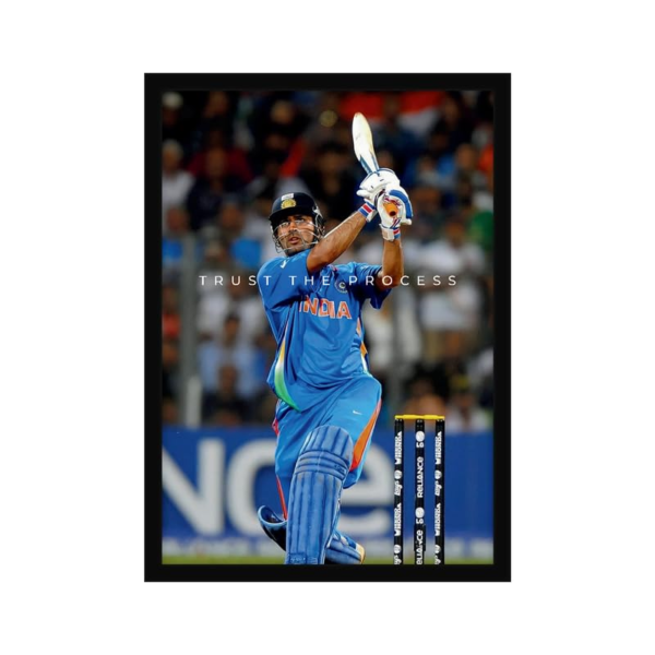 KRAYOG “Trust the Process” Cricket Legend Poster | Premium A4 Motivational Wall Art for Bedroom, Office & Gaming Setup | Inspiring Sports Décor for Fans, Players & High-Achievers