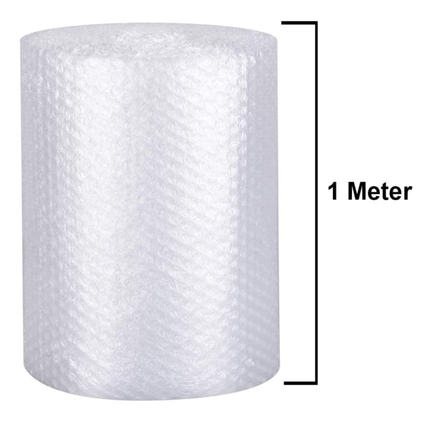 KRAYOG Premium Transparent Bubble Wrap Packing Roll – 1 Meter Wide, 60 GSM (25 Meter), Strong Protective Cushioning for Multipurpose Packing, Moving & Shipping