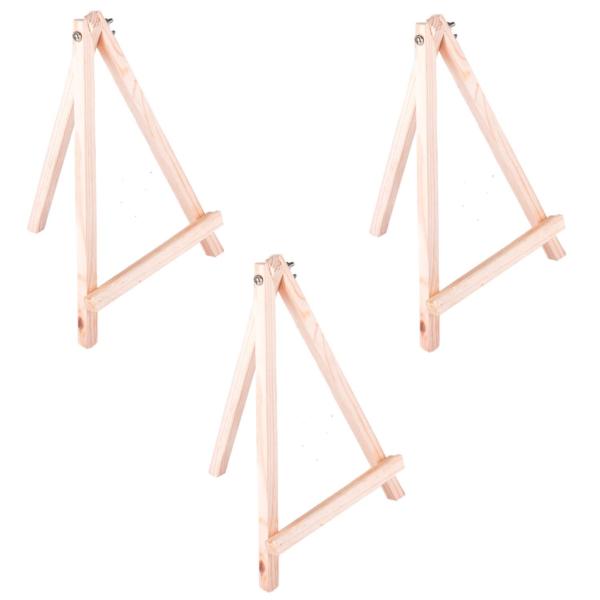 KRAYOG Medium Wooden Tabletop Easel Stand – A-Frame Display Stand, 10 Inch (Pack of 3)**