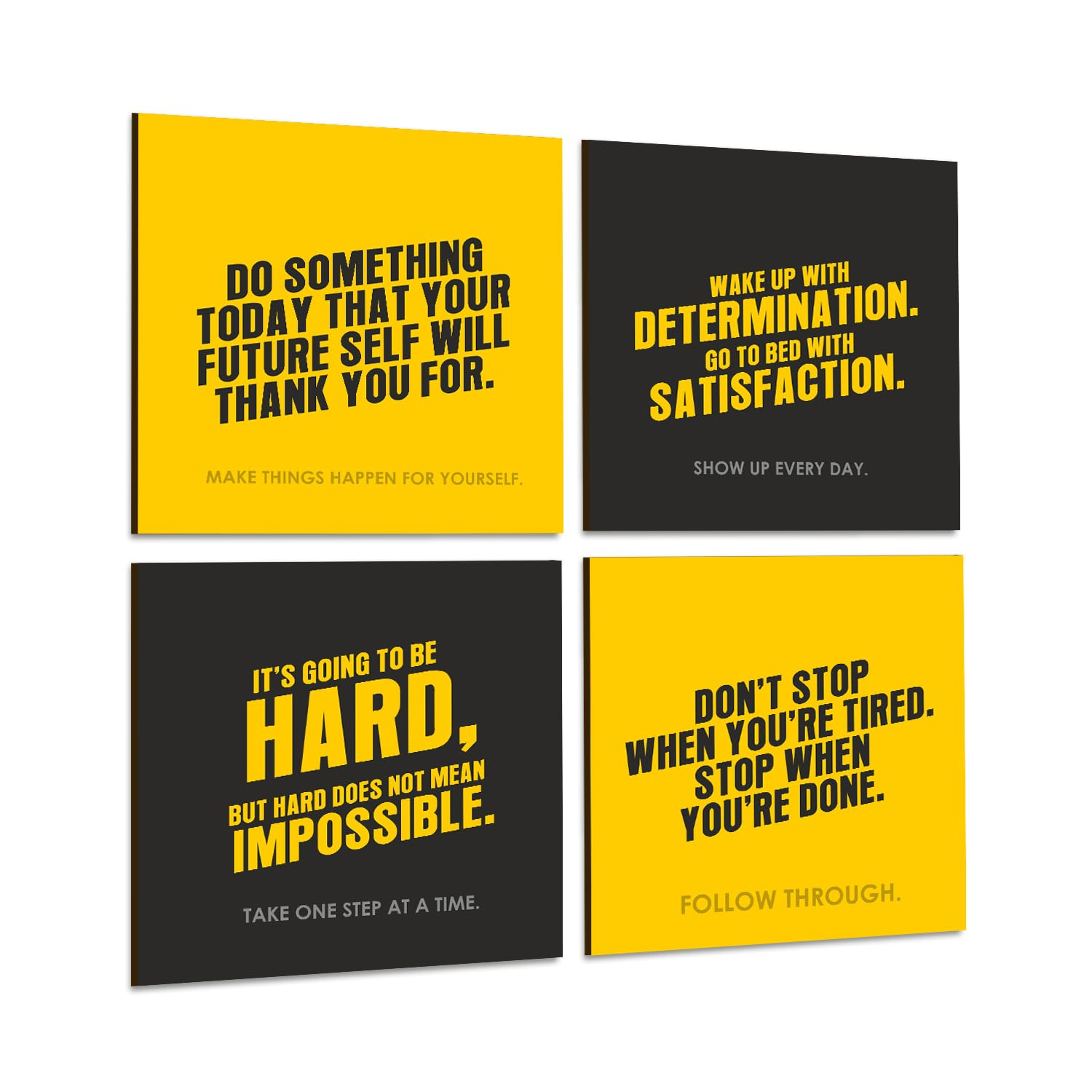 61b1HudPkZL._SL1500_ KRAYOG Set of 4 Motivational Framed Posters – 10 x 10 Inch Each (L) - Image 1