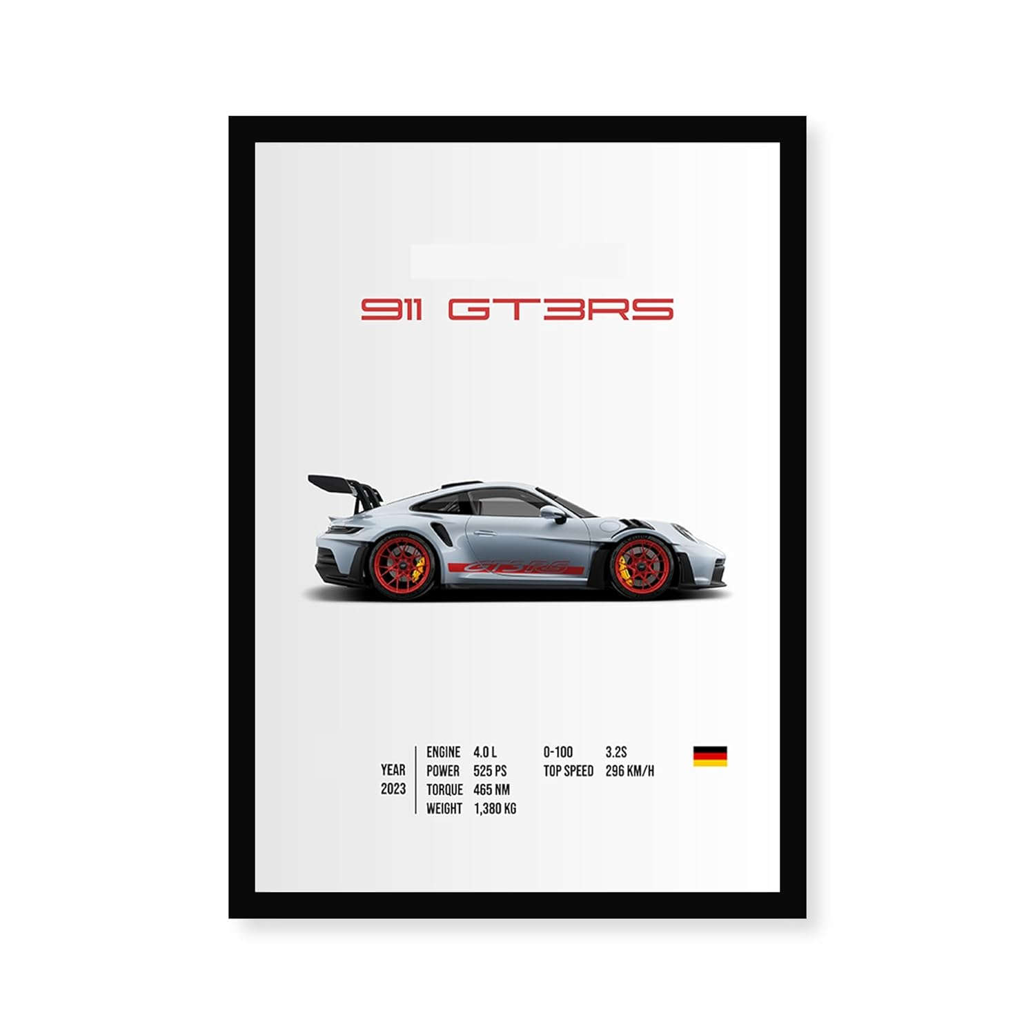 61oDHALicPL._SL1500_ KRAYOG Premium Wall Poster Frame | 8x12 Inch (A4 Size) | Stylish Sports Car Artwork for Home, Bedroom & Living Room | Modern Aesthetic Car Wall Decor - Image 1
