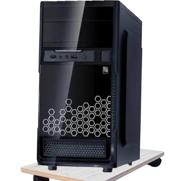 KRAYOG Heavy-Duty Wooden CPU Trolley with 4 Smooth Caster Wheels – Computer Tower Stand for Home & Office (6 x 10 Inch, White)