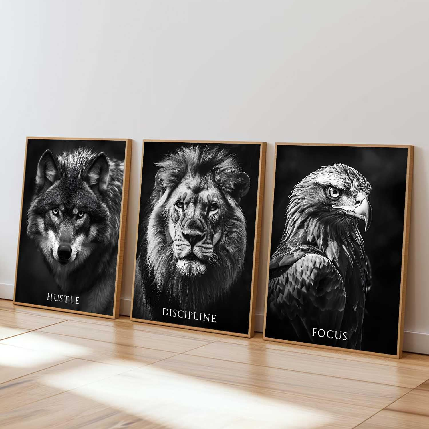71bxJOxoOyL._SL1500_ KRAYOG Motivational Quotes Framed Wall Art Set of 3 (13x17 Inch) | Aesthetic Inspirational Posters for Living Room, Bedroom, Office & Gym Décor - Image 1