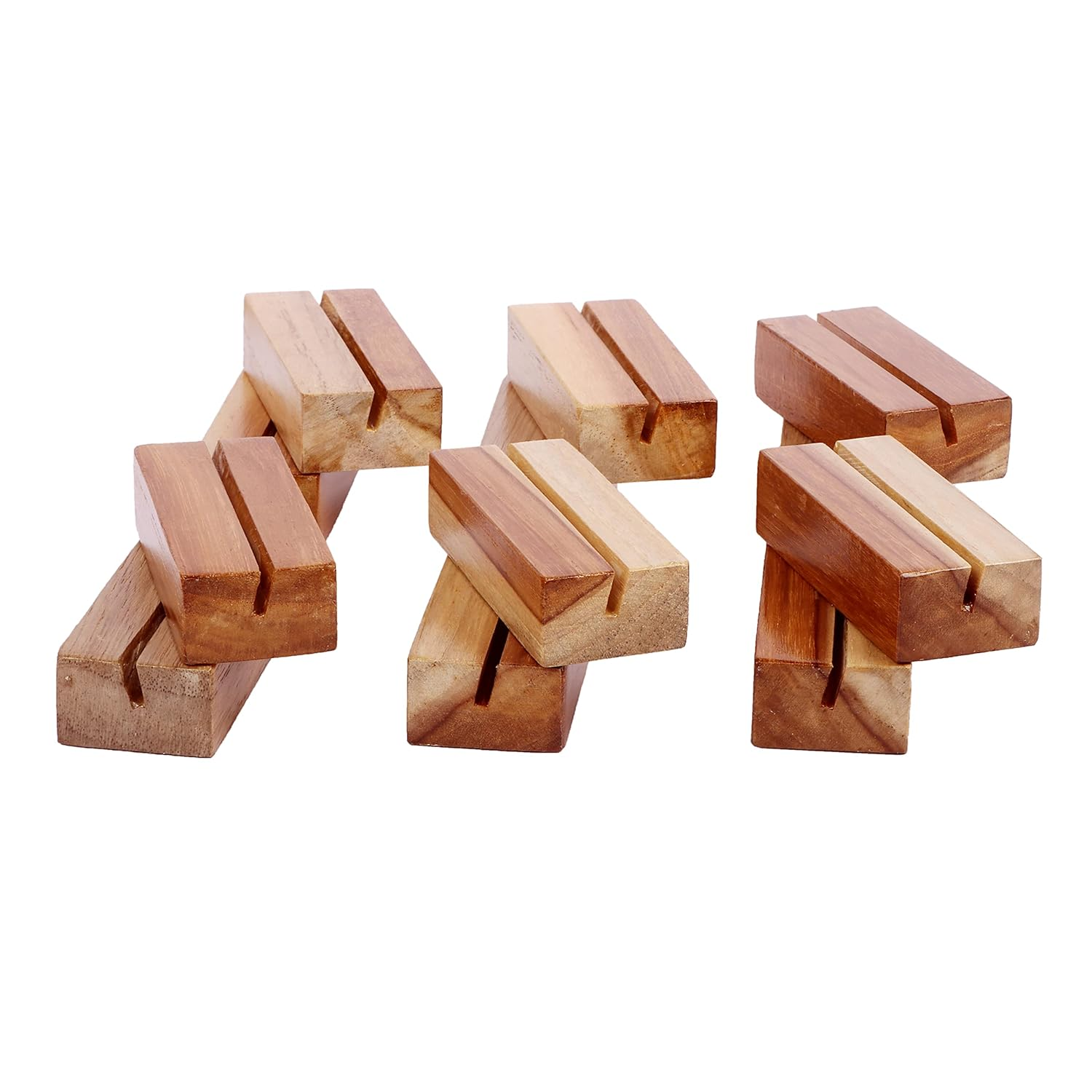 71opP-ps-KL._SL1500_ KRAYOG Wooden Place Card Holders (Set of 12) – Table Number & Photo Display Stands for Desk, Dinner Table, Home Parties, Events & Restaurant Table Cards** - Image 1